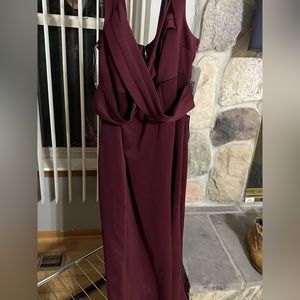 Long formal wine color dress. Size 16
